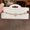 This summer, fresh, fashionable, sweet and versatile hollowed-out heart-shaped pull-out bracelet is a light luxury, simple and high-end accessory Specification image