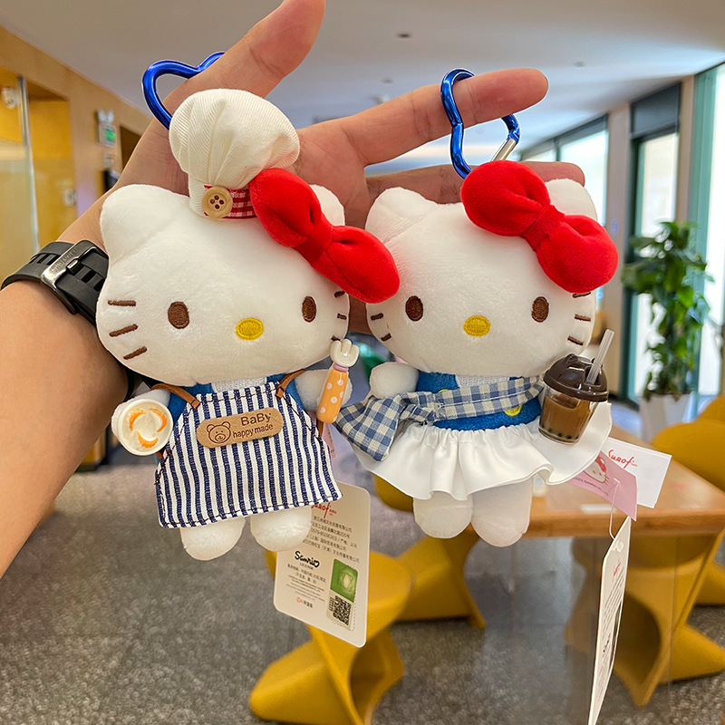 hellokitty small pendant, doll pendant, keychain, kt cat, cute kitty cartoon plush bag pendant Specification image