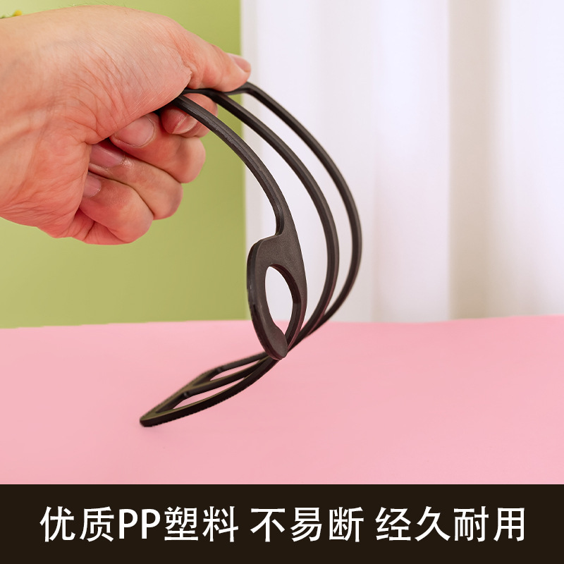 Double-layer plastic scarf rack display rack, silk scarf rack, black towel rack manufacturer wholesale storage display rack Specification image
