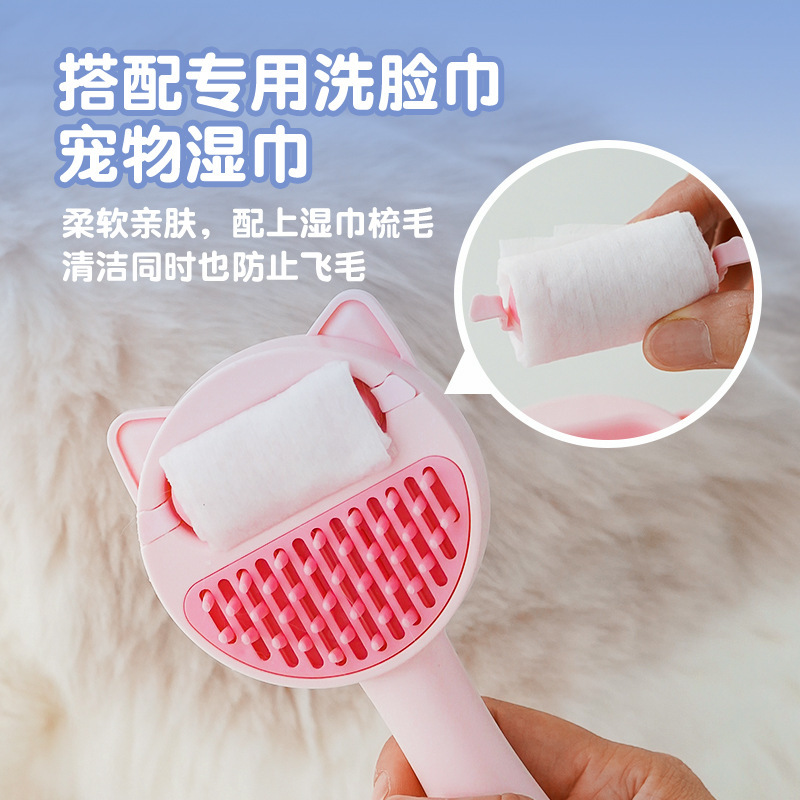 Cross-border bestseller with water tank, no-rinse cleaning hair removal comb, cat comb, a magic tool for removing floating hair, dog self-cleaning hair removal brush Specification image