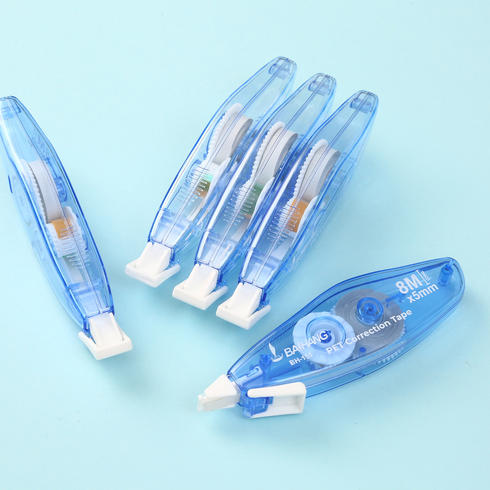 Gradient color correction tape, student examination and office correction tape, high appearance level, no tape jam set, large capacity correction tape details Picture