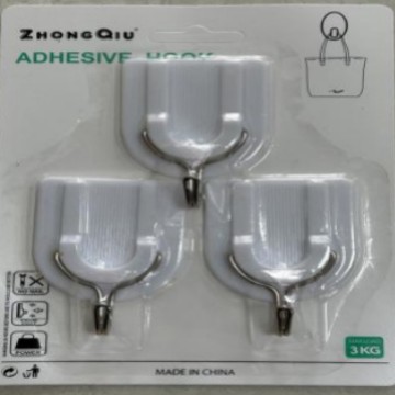 A variety of non-drilling coat and hat hooks, adhesive hooks, stainless steel hooks, strong adhesion, seamless wall-mounted, load-bearing, bathroom and kitchen Specification image