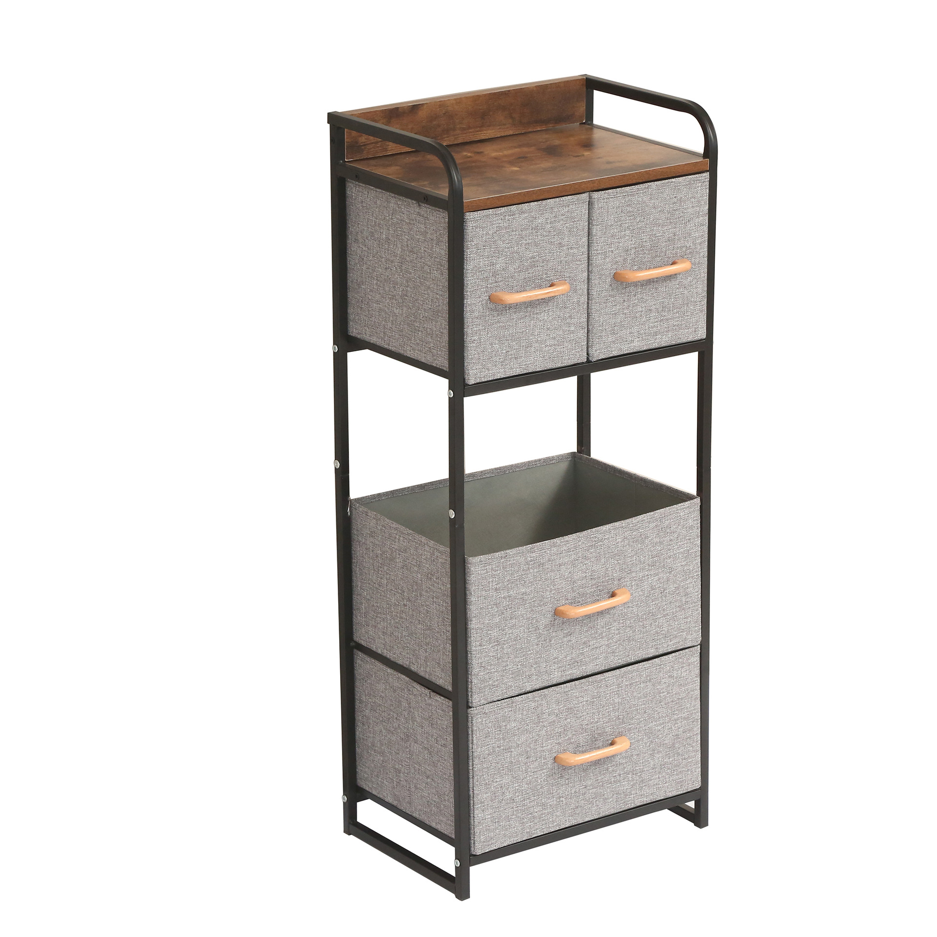 Modern Fabric Drawer-Type Storage Cabinet With Multi-Layer Assembly, Home Bedroom Storage Cabinet And Open Storage Cabinet Application Scenario