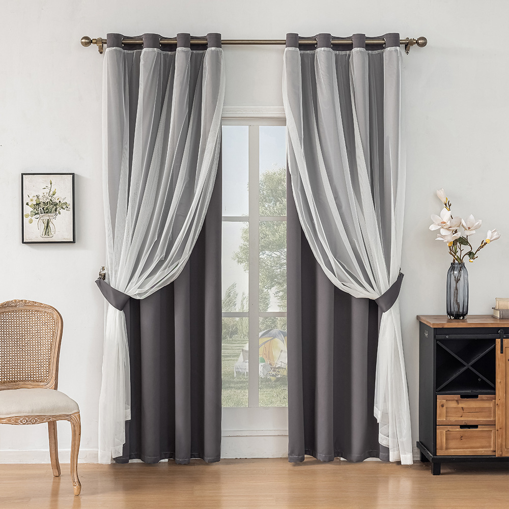 窗帘/跨境窗帘/软门帘pvc/窗帘欧美绣花/尼龙纱窗网产品图