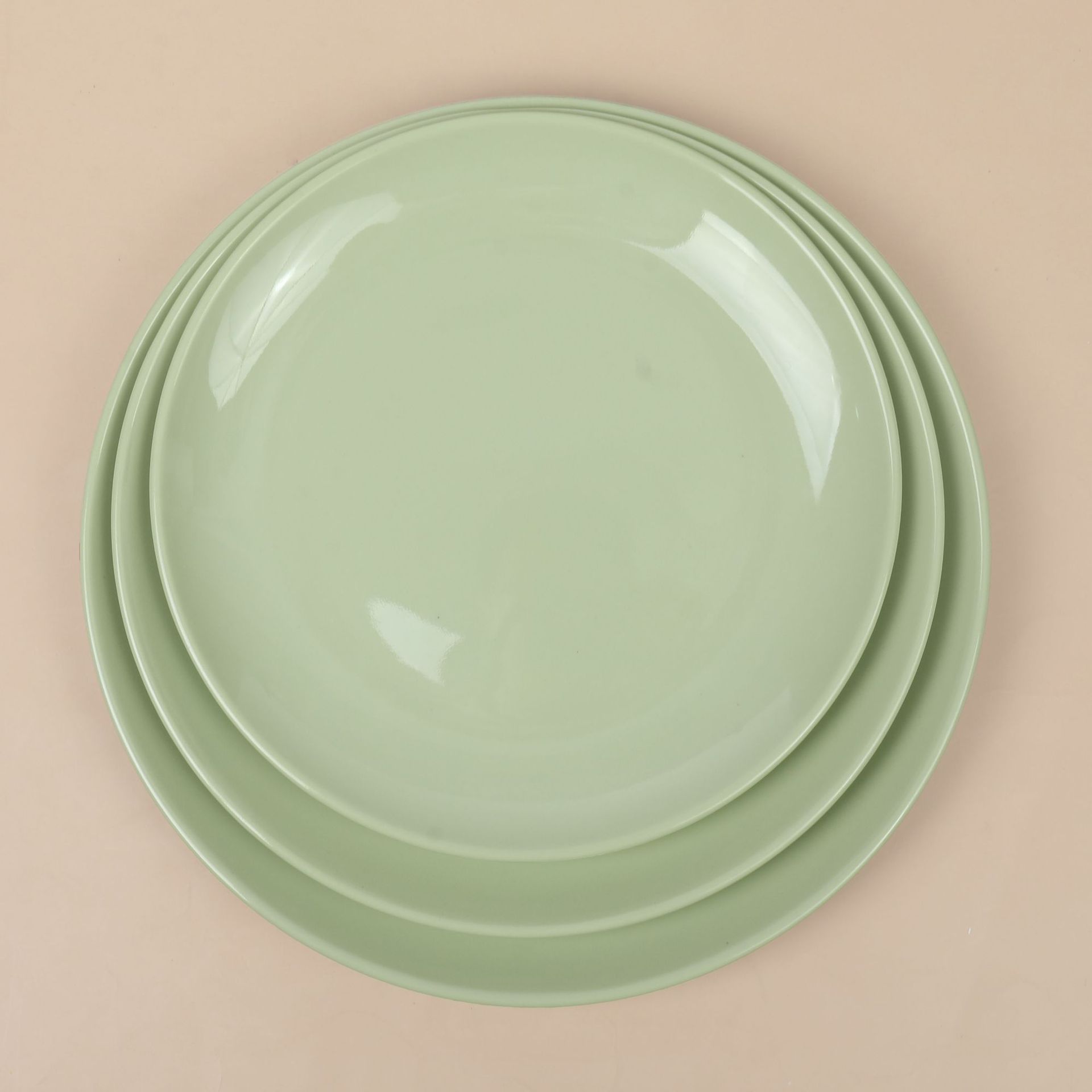 Melamine tableware for foreign trade, green hot pot, beef, barbecue, plates, self-service barbecue, rectangular and round seafood, commercial customization full figure