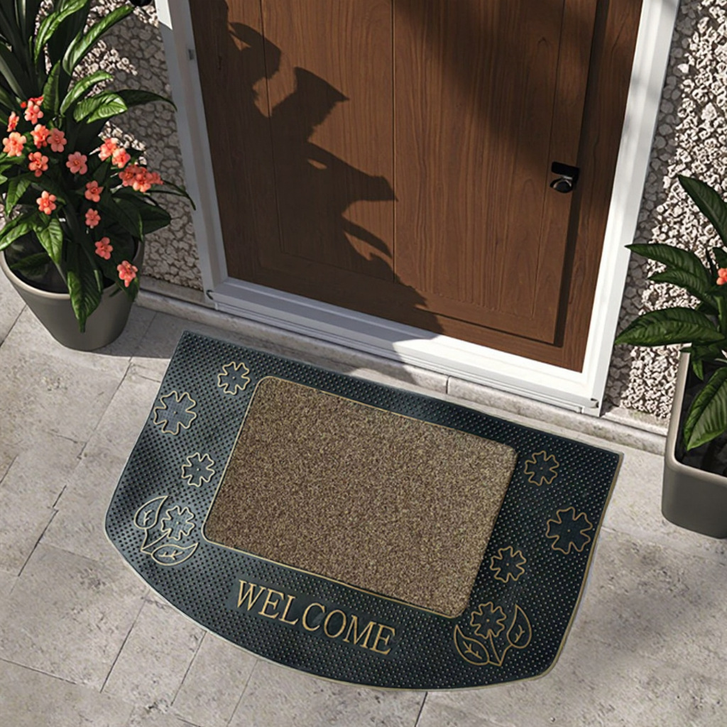 Rubber floor MATS, door MATS, entrance door carpets, anti-slip foot MATS, European, Chinese, Nordic style, wear-resistant and dirt-resistant carpets Specification image