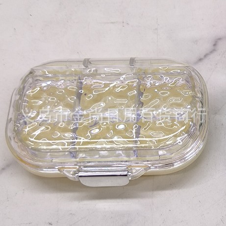 High-appearance-level portable mini water ripple storage box, outdoor travel accessory storage box, medicine box, sealed moisture-proof color box Specification drawing