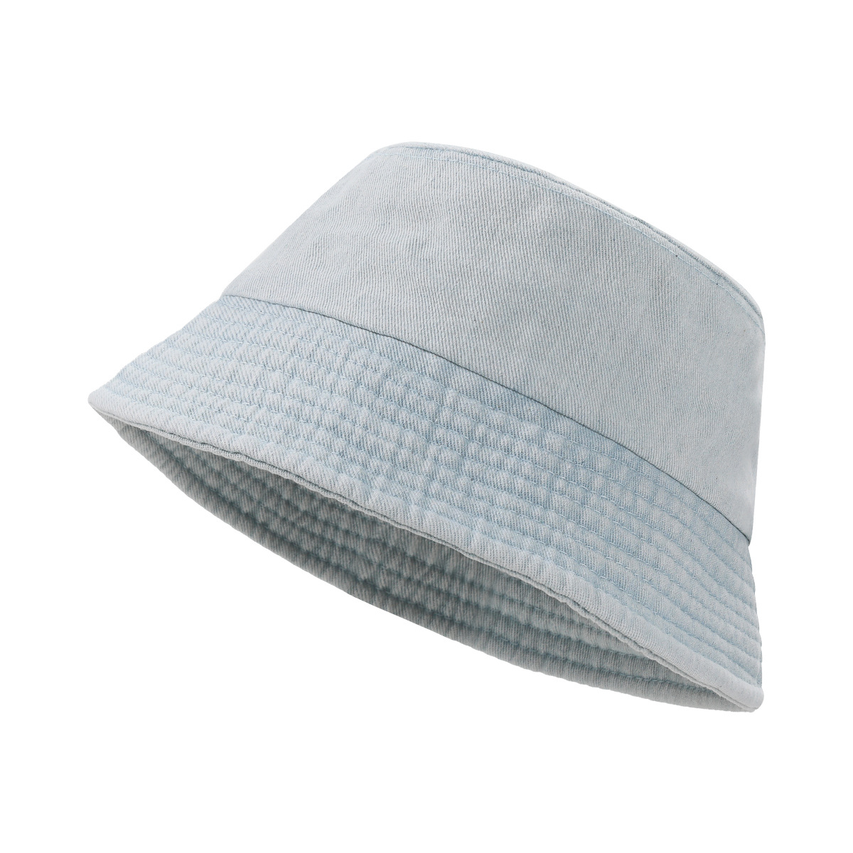 日系牛仔渔夫帽女休闲百搭时尚潮帽盆帽防晒遮阳钓鱼帽男旅游逛街白底实物图