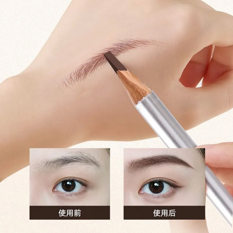 This Eyebrow Pencil Is Waterproof And Does Not Smudge. It Features A Hard Core Knip-Cut Design With A Long-Lasting Three-Dimensional Misty Effect. It Is A Double-Head Eyebrow Pencil Specifically Designed For Wild Eyebrow Makeup Artists details Picture