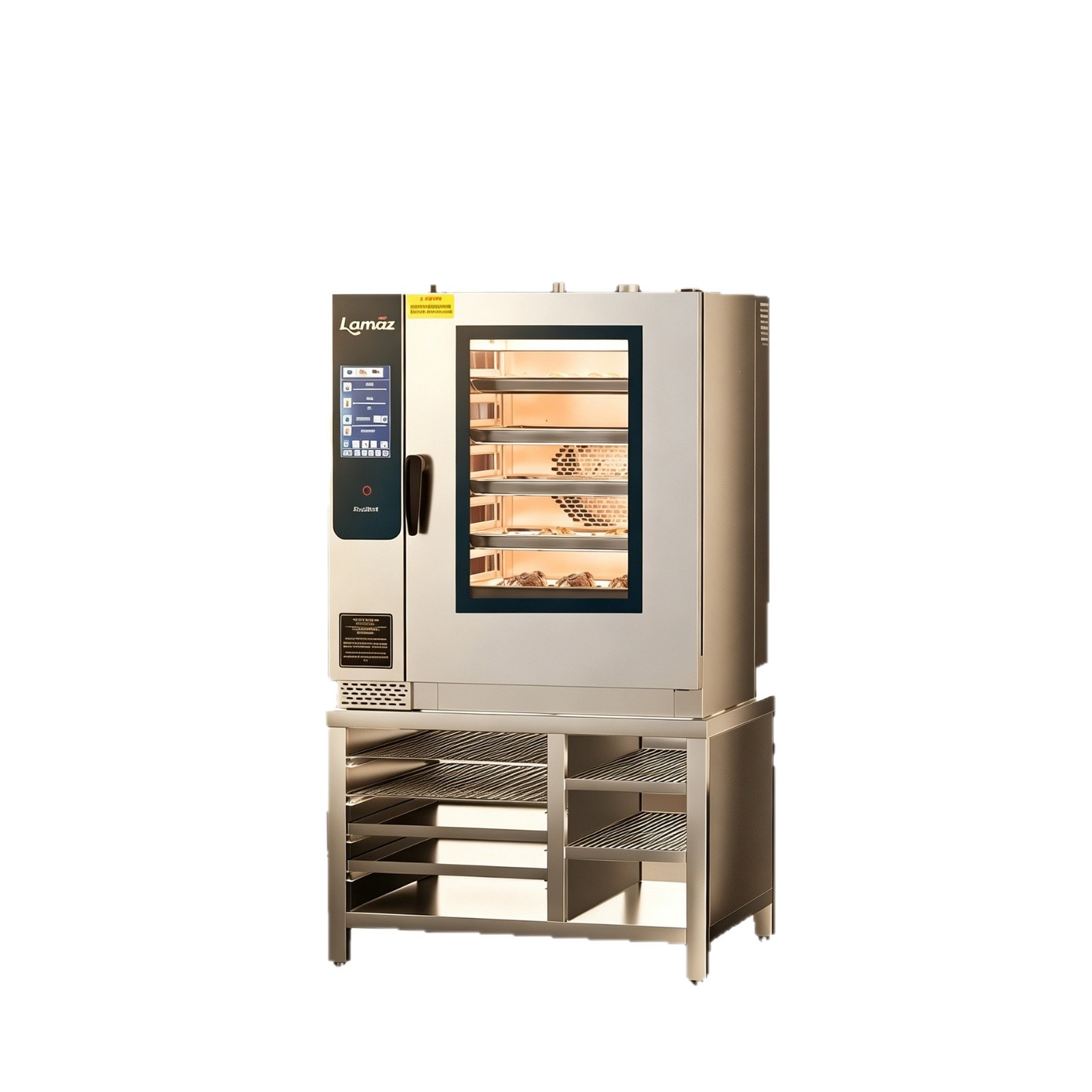 Wholesale of commercial multi-functional steam ovens, intelligent touch screen fully automatic steam and oven integrated machines, hotel and cafeteria kitchen equipment Item Picture