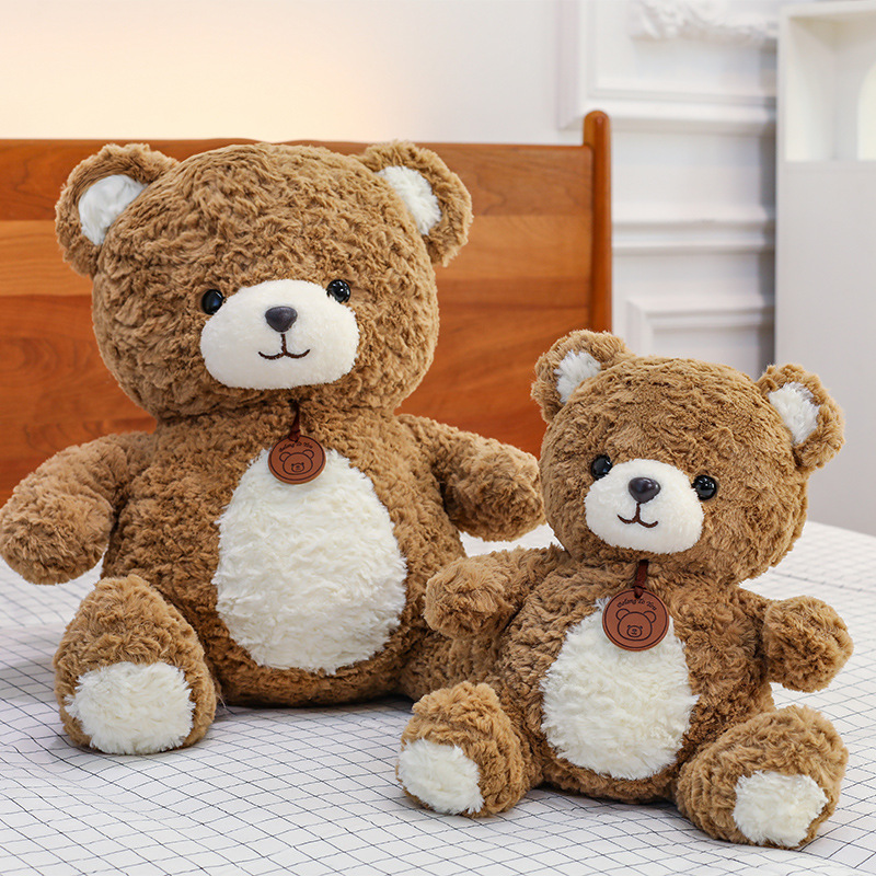 Cute bear doll bow tie, teddy bear figurine, plush toy, cartoon sitting bear doll, children's gift Application Scenario