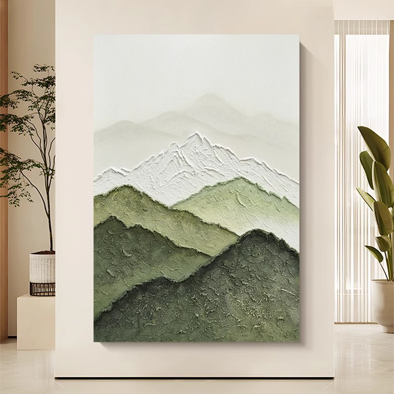 装饰画/油画/手绘油画/客厅沙发背景图/挂画细节图