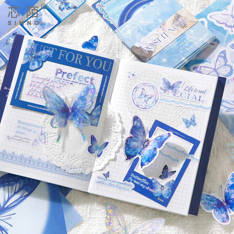 Xinmo Warm Mail Cross-border Bestseller Gift Box: Butterfly Warm Mail Series Dreamy Girl Festival Birthday Gift with A6 Planner Specification image