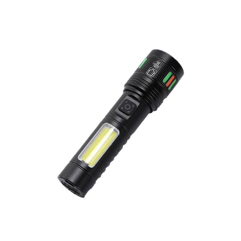 Flashlight with strong light, ultra-bright charging, long-range laser, small tactical flashlight for students' outdoor night fishing, camping and cycling Item Picture