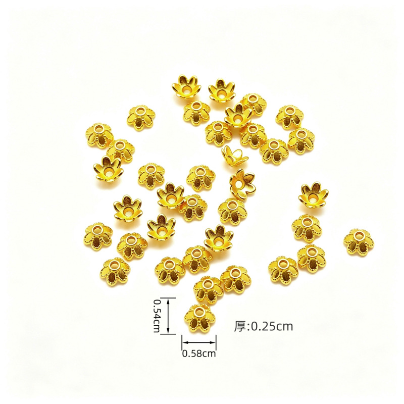 Oro alloy calado receptáculo septos cuentas sueltas accesorios DIY handmade pulsera accesorios accesorios septos Item Picture