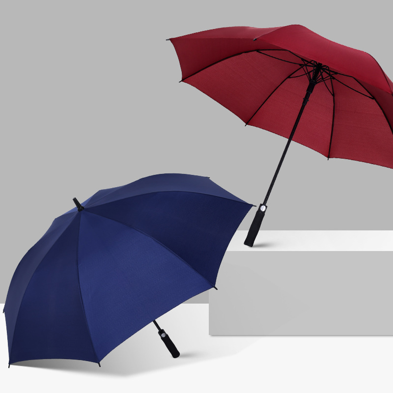Custom-made super large storm-resistant fully automatic straight-handled golf umbrellas, all-weather and all-weather umbrellas, wholesale of long-handled advertising umbrellas Specification image