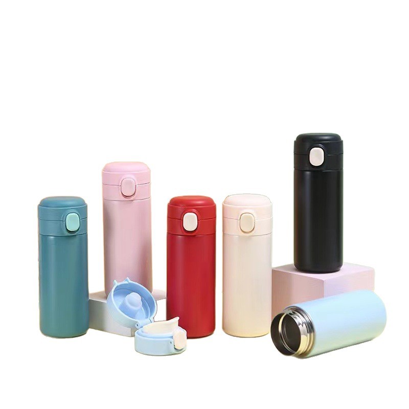 AUZU small fish insulated cup, children's 304 food-grade rust steel pea cup, water cup, student portable large-capacity cup Item Picture