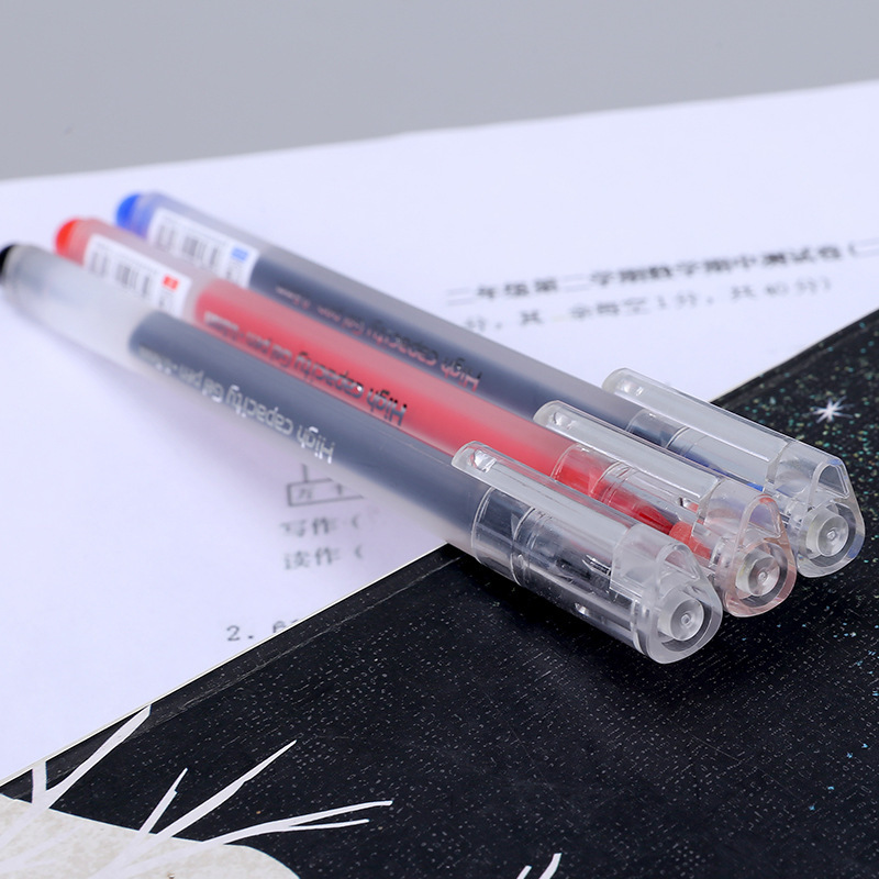 Large capacity wholesale of Juneng writing gel pen, student office quick-drying pen, needle tube 0.5mm, exam signature pen Specification image