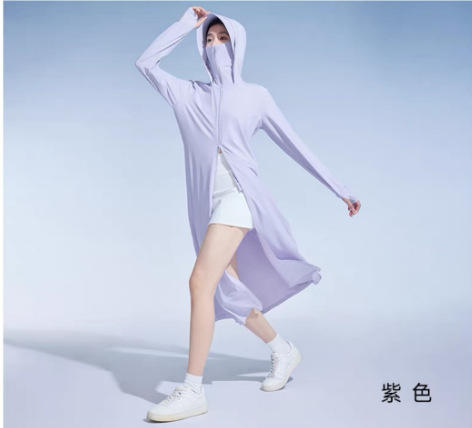 The new goddess long sun-protective coat is a breathable outerwear for women's summer outdoors, providing UV protection, a cool and comfortable feel, and is versatile for casual wear Specification image