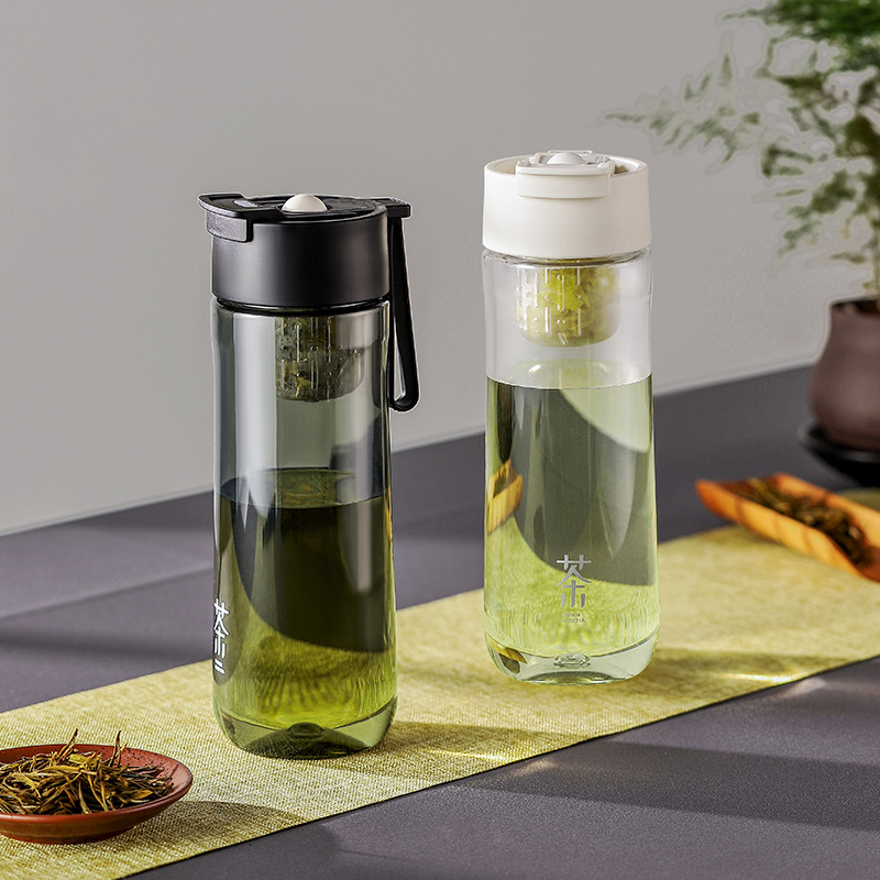 Magnetic elastic tea brewing plastic cup, simple and fashionable, thickened with a lifting rope, direct drinking cup with a tea strout, high sports appearance level, portable cup
