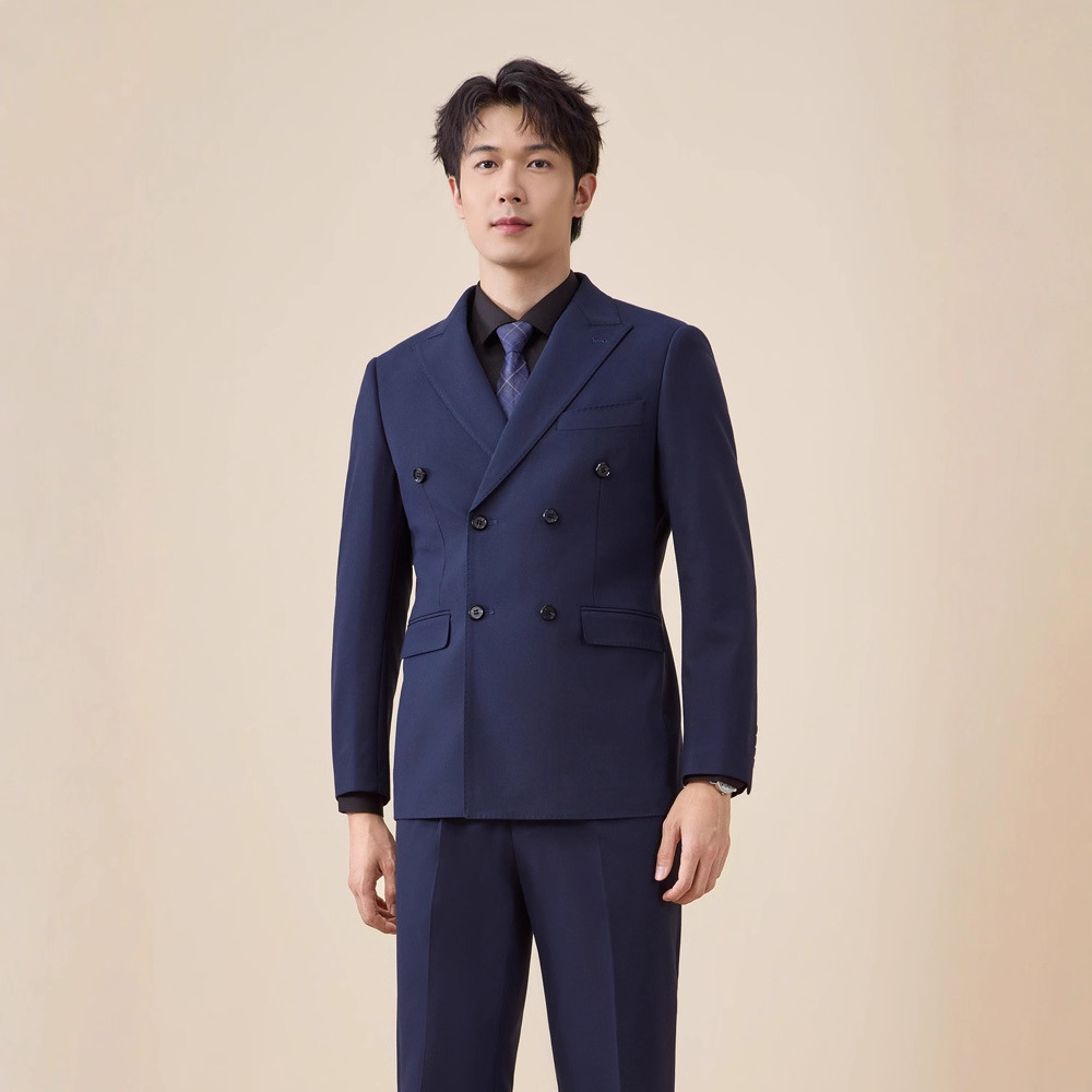 New double-breasted suit set for men autumn and winter