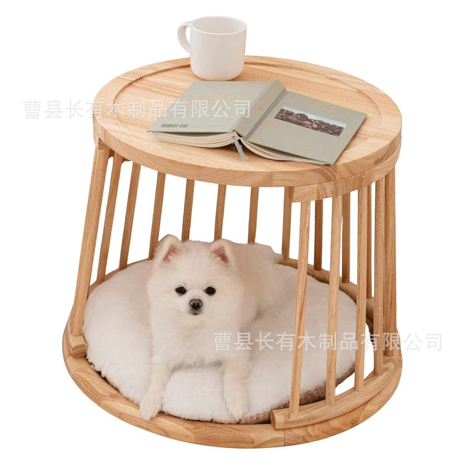 Wooden pet bed, ice silk pad, dog bed, dog supplies, cool pet ice pad in summer Item Picture