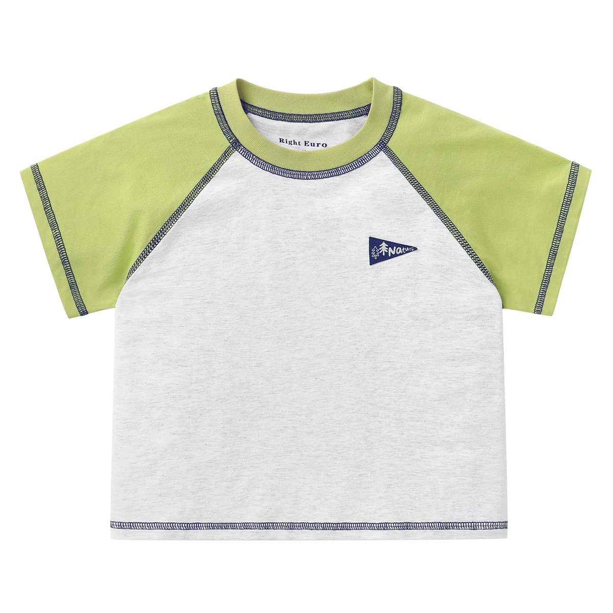 Youou Boys' short-sleeved T-shirt, summer baby outdoor antibacterial boneless children's clothing, children's baby top, half-sleeved clothes Item Picture