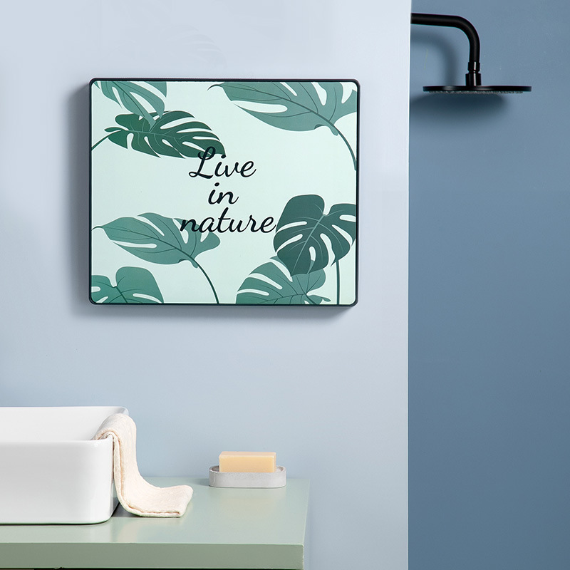 浴室收纳柜防水壁画折叠免打孔壁挂储物柜卫生间洗澡放衣服置物架细节图