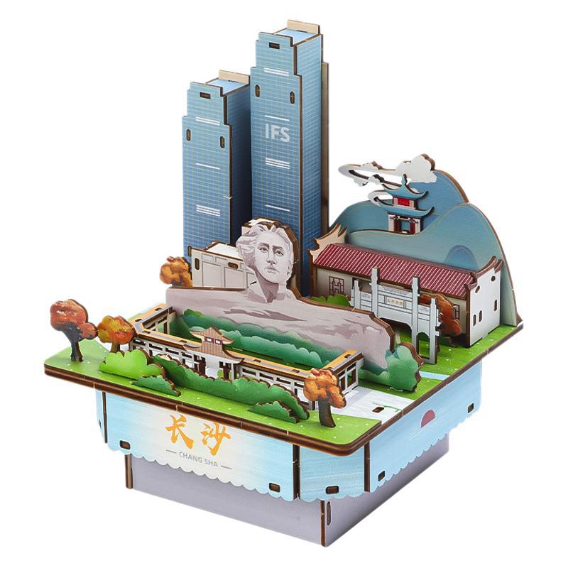 Shengtai 3D jigsaw puzzle, diy model assembly, popular scenic spot, Changsha music box, gift wholesale Item Picture