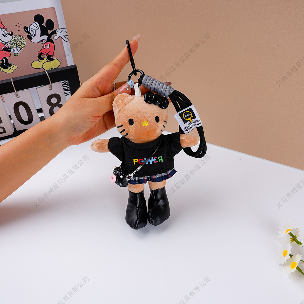 Long-legged kitty plush toy pendants, sweet and cool style dolls, couple backpacks, keychains, accessories, and gifts Application Scenario