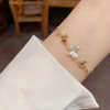 A niche, stylish and versatile diamond-encrusted metal butterfly bracelet, a source manufacturer of women's personalized, light luxury and high-end accessories Application Scenario