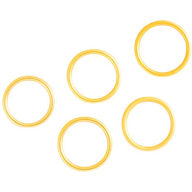 Ancient-style inherited imitation gold plain ring smooth surface ring, Vietnamese sand gold solid closed plain ring ring that does not fade for a long time Application Scenario