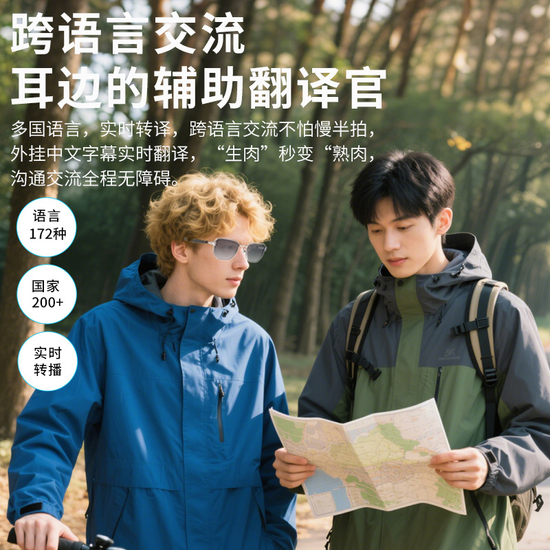 HY-1005黑科技智能蓝牙眼镜 工厂批发户外运动多功能智能音频墨镜细节图