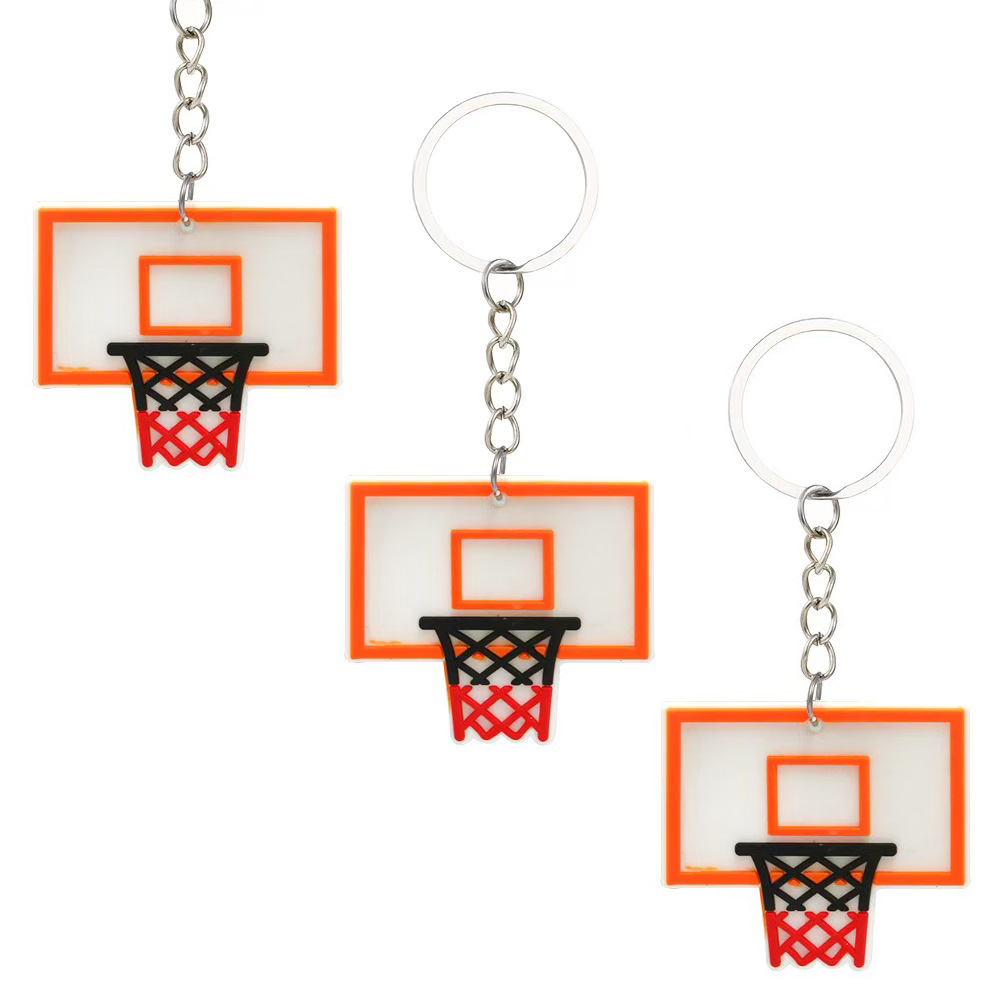 Creative new blue ball keychain PVC soft rubber sports series jersey key chain children's small gift fun style Application Scenario