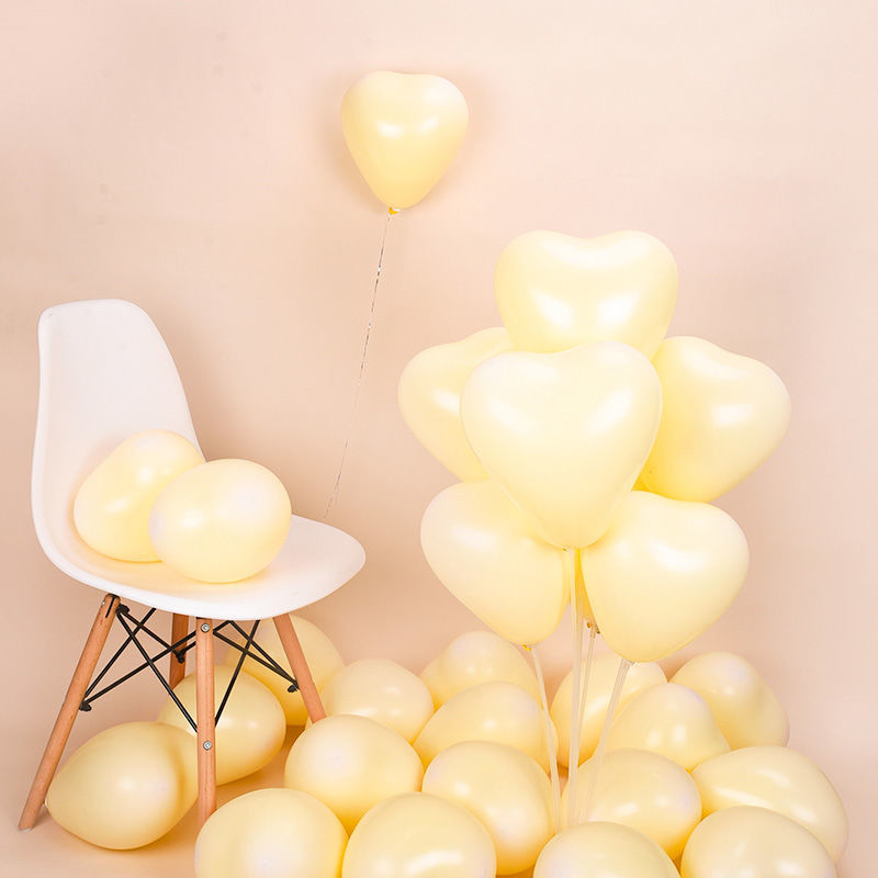 Macaron heart-shaped balloons, wedding room decoration, birthday party decoration, proposal scene decoration, heart-shaped balloons Application Scenario