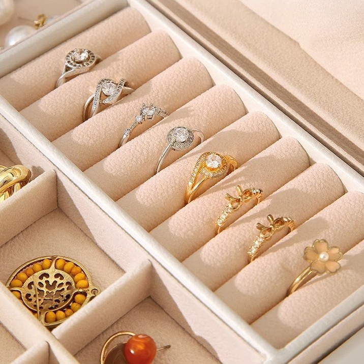 New free shipping large storage box, double-layer jewelry, multi-specification storage, cosmetics, home and dormitory, dust-proof and multi-functional Application Scenario