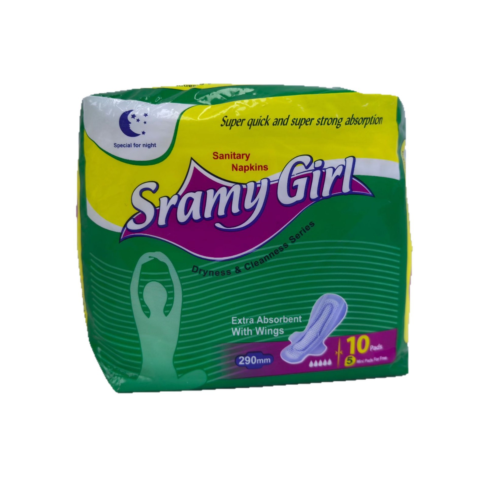 10-piece 290mm foreign trade sanitary napkins, export sanitary pads, daily and night sanitary napkins, whole box batch Item Picture