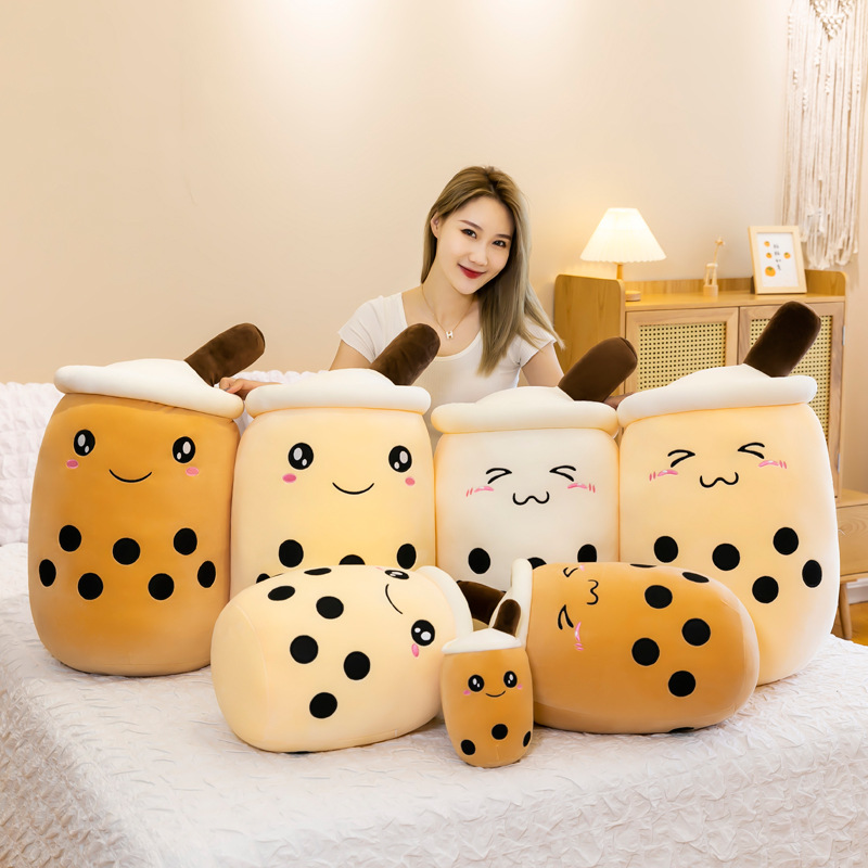 Simulated fruit milk tea cups, cushions, plush toys, large bubble milk tea dolls, stuffed toys, cross-border foreign trade gifts Specification image