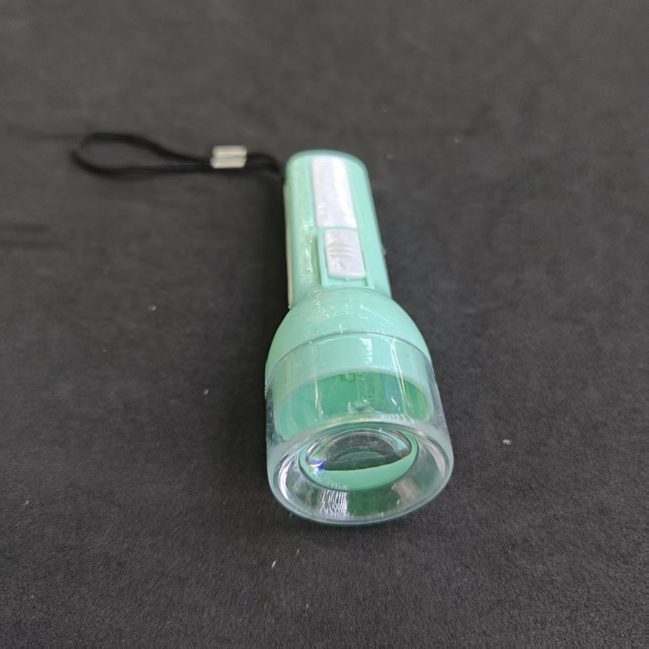 Macaron transparent square head flashlight, children's high-brightness small hand flashlight toy, led light strip rope, practical gift for students details Picture