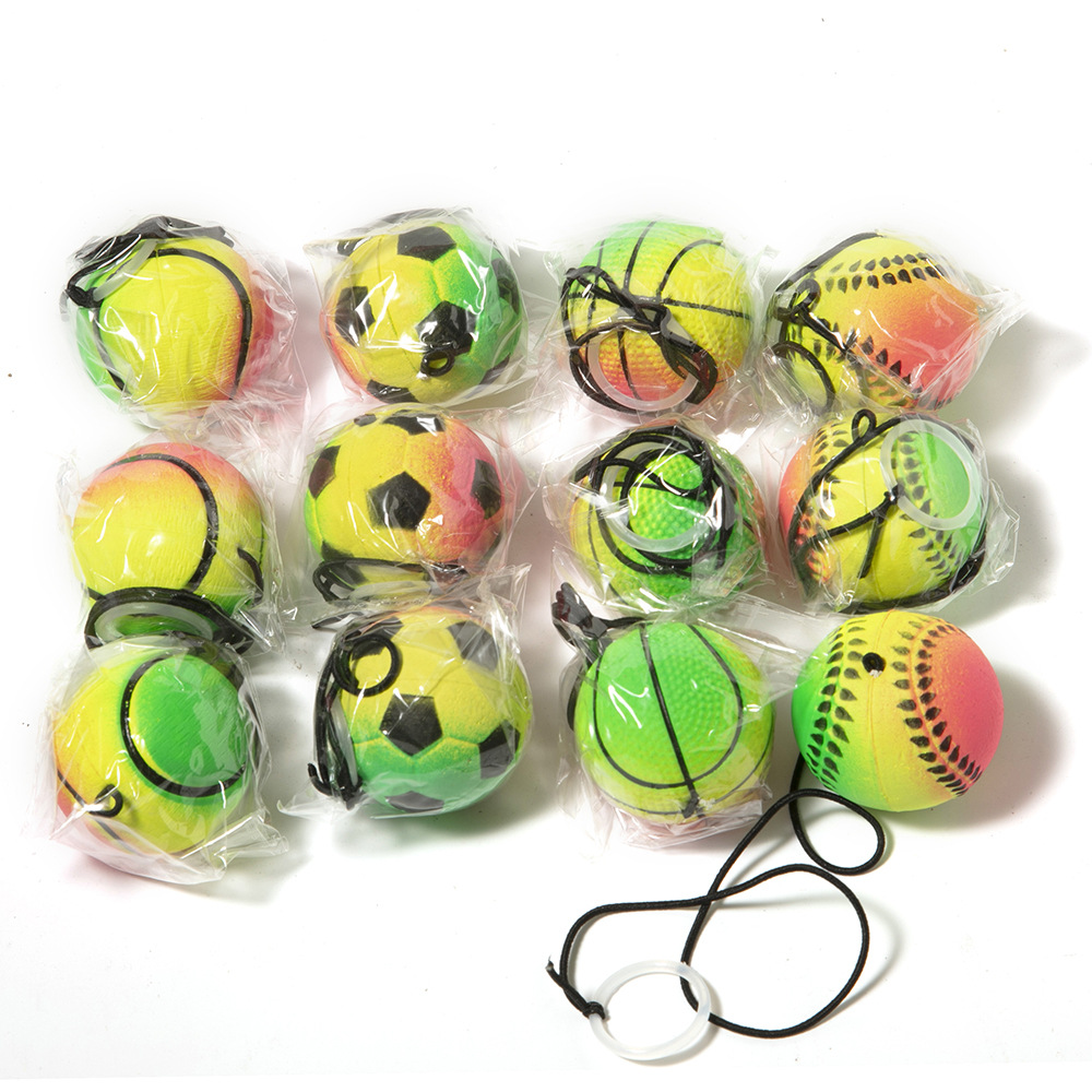 40mm47mm rubber foamed solid finger ring elastic ball, a creative new type of finger rebound swing ball Specification image