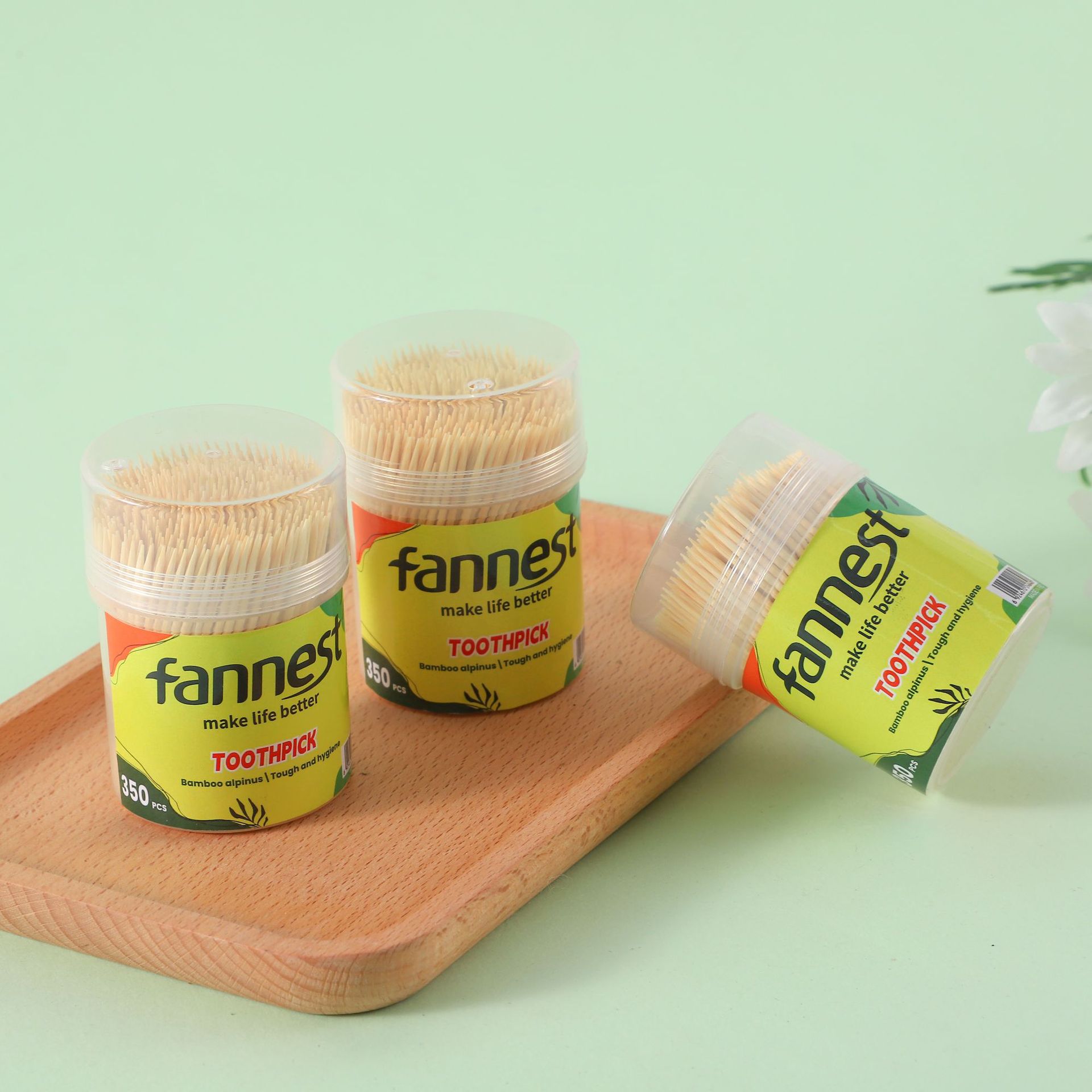 跨境家用一次性双头细竹牙签高档牙签盒便携剔牙神器酒店水果签子