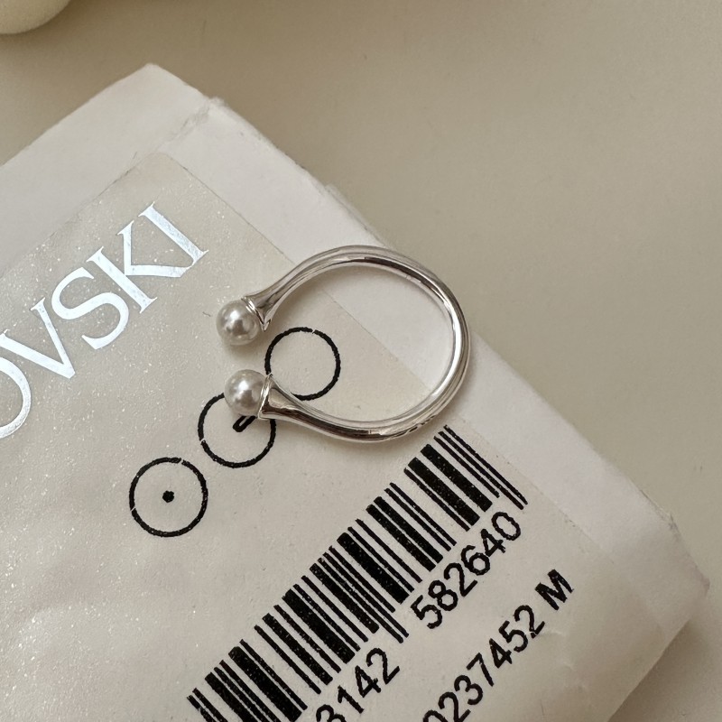 S925 sterling silver Korean version pearl ring with a niche design sense. Wholesale of the InstagS-style ring by a Korean blogger