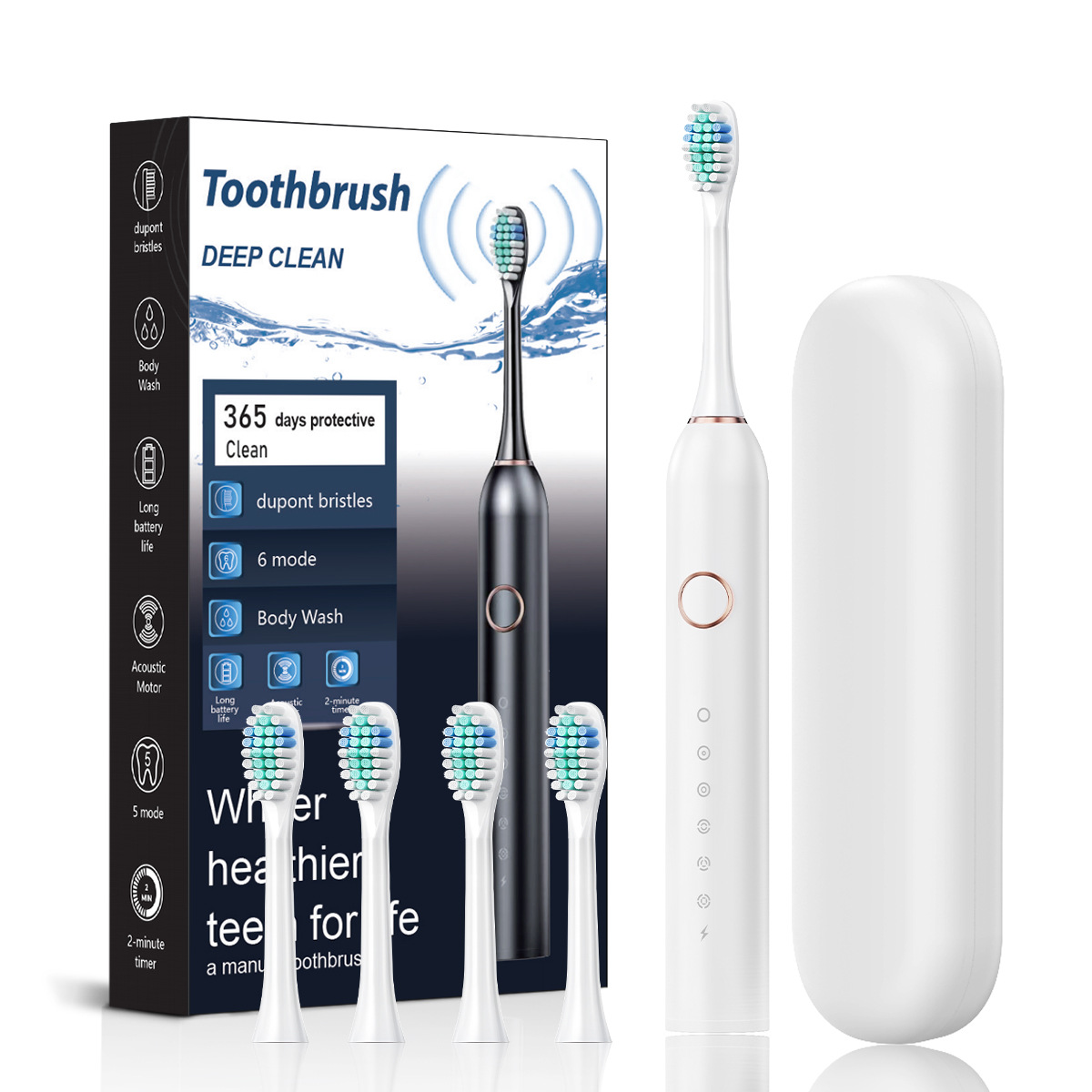 Cross border special for one piece generación de cabello nuevo seis niveles adulto hogar TPC recargable cepillo de dientes suave cerdas de limpieza cepillo de dientes eléctrico Application Scenario