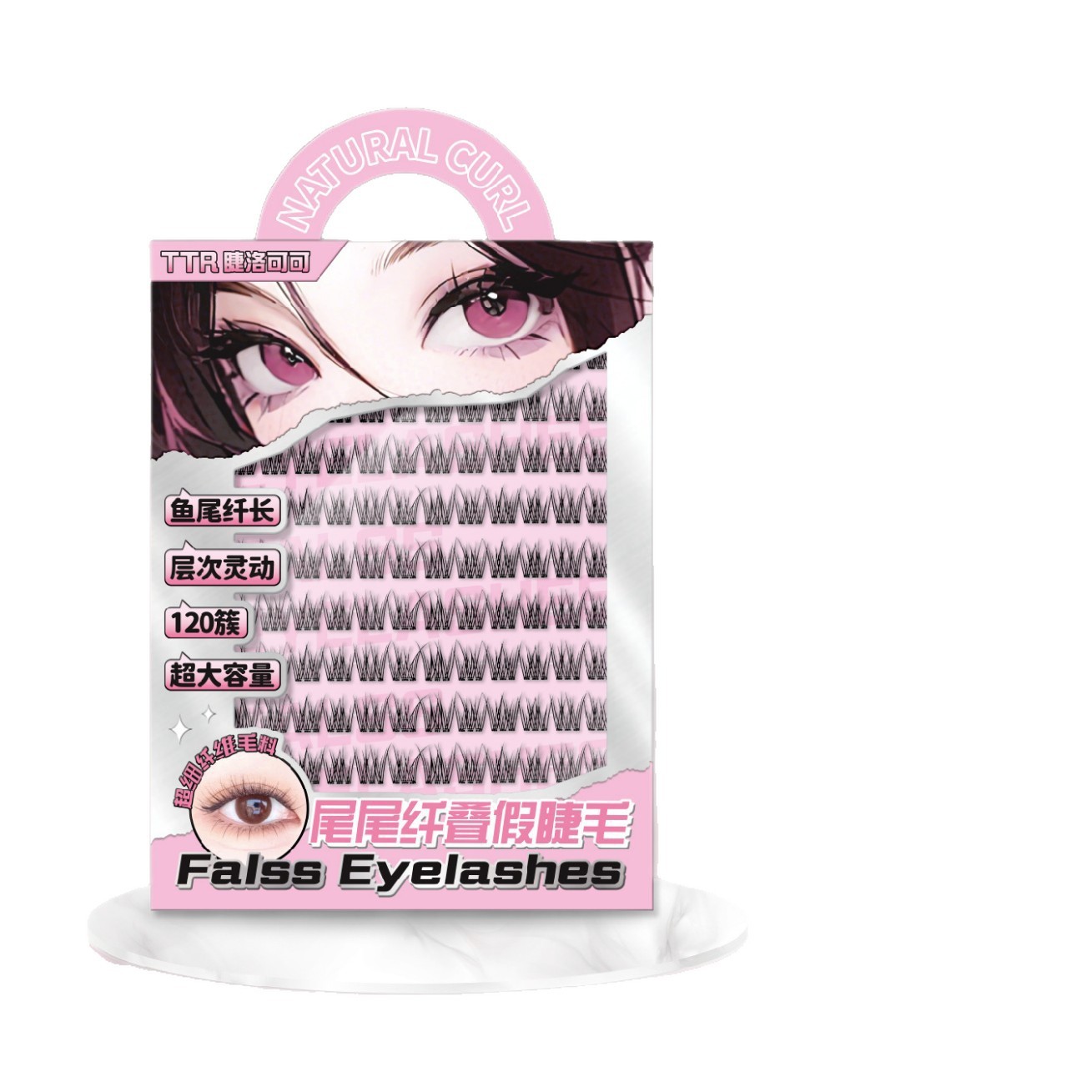 TTR glue-free false eyelashes, natural design for beginners, no need to remove, segmented eyelashes, Mom's natural feel, high quality Item Picture