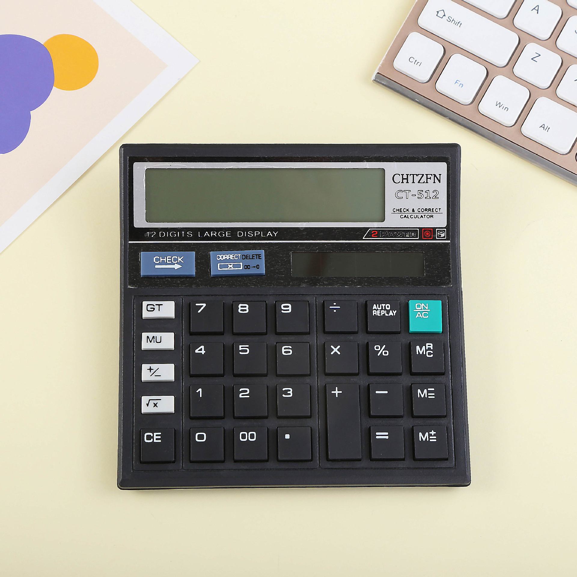 CT-512 factory direct sales calculator, 12-digit large-screen accounting and financial dedicated computer Application Scenario