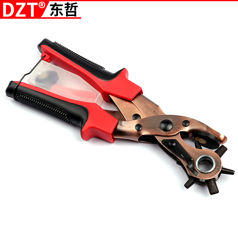 Multi-functional hole punching pliers, chicken eye pliers, belt, waist, leather goods, leather, paper, metal guard ring punching tools Application Scenario
