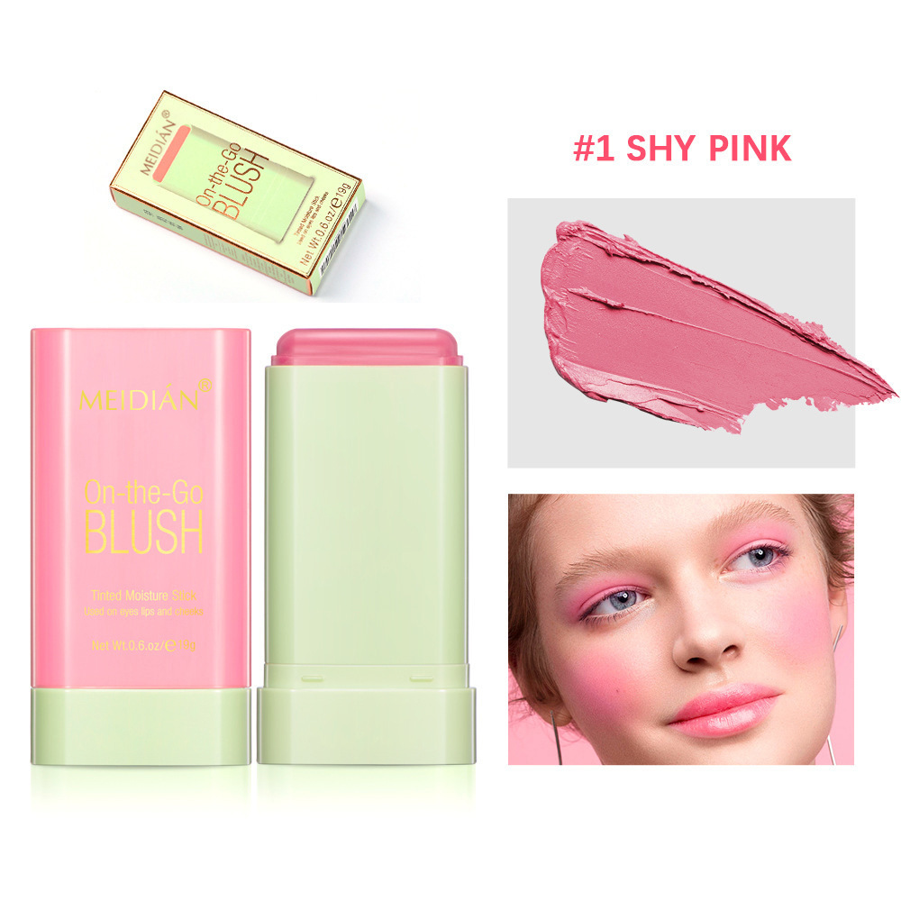Cross-border bestsellers: Solid blush cream, high-gloss portable contouring blush stick, brightening base makeup Item Picture
