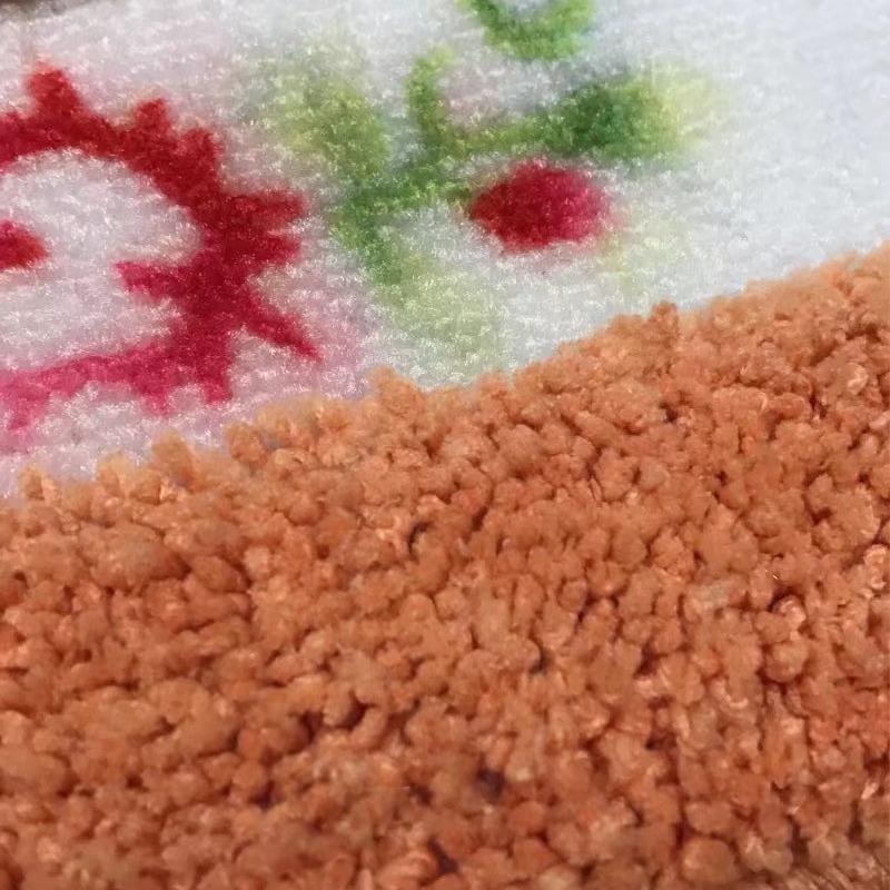 田园玫瑰进门地垫卧室门厅脚垫浴室门垫防滑垫子吸水地毯产品图