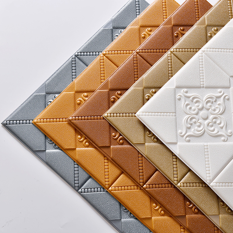 厂家直销3d立体墙贴中国结客厅电视背景墙自粘泡沫防撞防水墙纸详情图5