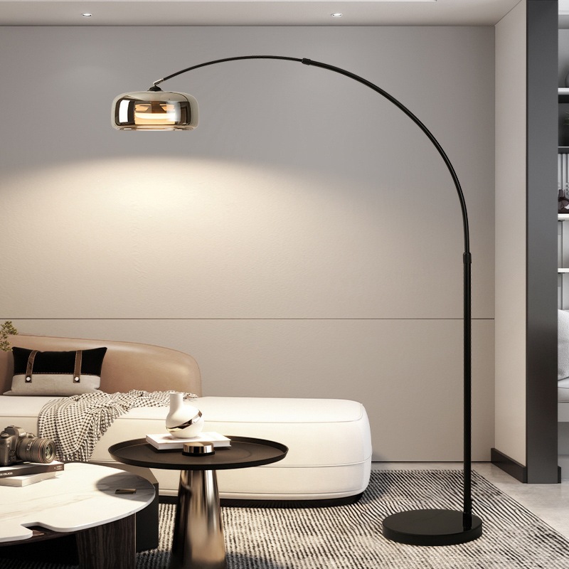 Cross-border exclusive minimalist Italian-style floor lamp, sofa fishing lamp, high-end, light luxury, simple and eye-protecting standing table lamp
